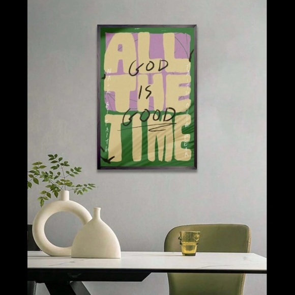 God is Good All the Time, Art Canvas, Faith Christian Artwork Decor, 8”x12” - Picture 2 of 5